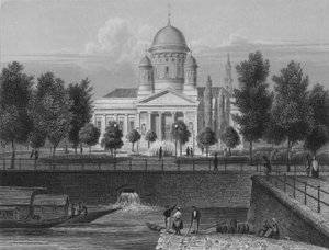 A Catedral, Berlim (gravura em aço) de German School