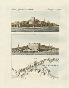 As Dardanelles (gravura colorida) de German School