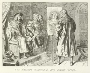 O Imperador Maximiliano e Albert Durer de German School
