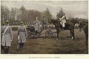 O tributo dos imperadores de homenagem a Bismarck de German School
