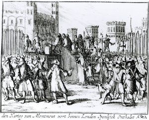 A execução do Duque de Monmouth e Buccleuch (1649-85) (gravura) de German School