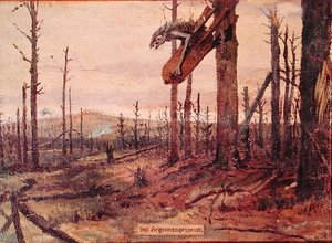 The Ghost of the Argonne Forests, c.1914-18 (óleo sobre tela) de German School