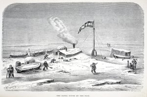 A Casa Hansa no Floe, pub. Londres 1874 de German School