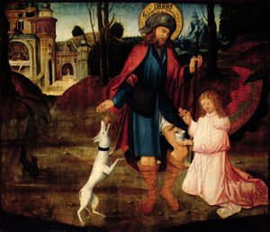 A cura de Saint Roch (óleo sobre madeira) de German School