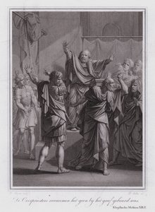 Os Sumos Sacerdotes aprendem que o túmulo de Cristo está vazio (gravura) de German School