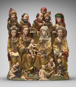 O parentesco sagrado, c.1480-1490 (madeira policromada) de German School