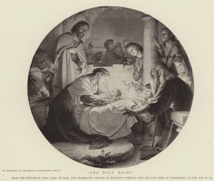 A Noite Santa (gravura) de German School