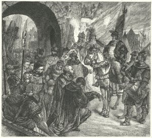 O Hussite General Prokop, o Grande, antes de Naumburg de German School