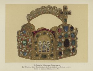 A Coroa Imperial do Santo Imperador Romano (cor litho) de German School