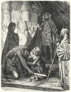 O julgamento de Salomão (gravura) de German School