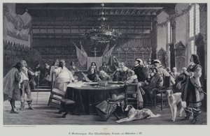 A Paz de Vestefália terminando a Guerra dos Trinta Anos, Munster, Alemanha de German School