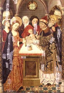 A Apresentação no Templo, c.1480 de German School
