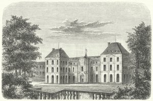 O Palácio Tuileries, Paris, em 1799 (gravura) de German School