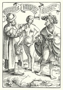 The Unequal Lovers (Gravura) de German School