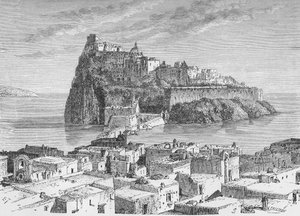 O castelo da ilha vulcânica de Ischia de German School