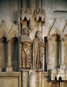 O cavaleiro Ekkard e sua esposa Uta (Hermann e Reglindis) Escultura da escola alemã. 1245 catedrais de São Pedro e Paulo, Naumburg, Alemanha de German School