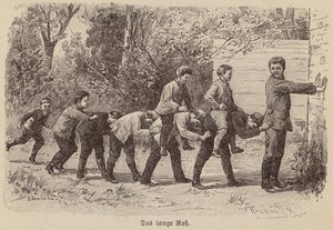 O jogo do cavalo comprido (gravura) de German School