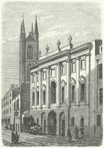 A casa original do Banco de Inglaterra, Walbrook, Londres (gravura) de German School