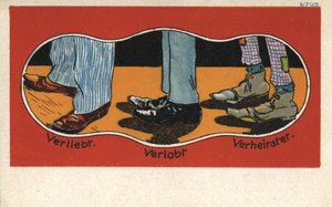 As etapas do amor em sapatos (cor litho) de German School