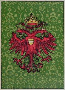 A águia de duas cabeças de Maximiliano I (1459-1519) de German School