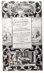 Página de rosto para livro 9 de criptocitose e criptografia por Gustavus Selenus (Augusto, duque de Brunswick), 1624 de German School