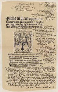 Página de título da bíblia de Martin Luther (cor litho) de German School