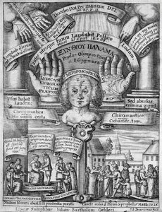 Página de título do Ludicrum Chiromanticum de German School