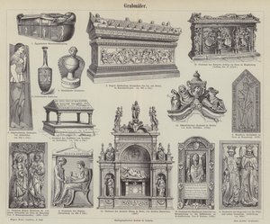 Túmulos (gravura) de German School