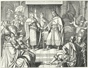 Tratado de Verdun, 843 (gravura) de German School