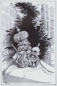 Entrada triunfal do Imperador alemão em Paris (litho) de German School
