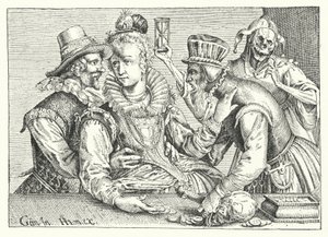 Amor verdadeiro e falso (gravura) de German School