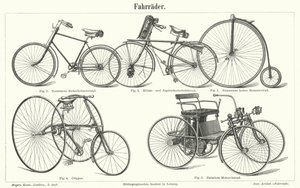 Tipos de bicicleta (gravura) de German School