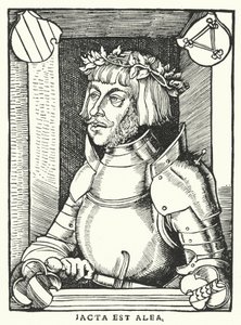 Ulrich von Hutten, estudioso alemão, poeta, satirista e reformador protestante (gravura) de German School