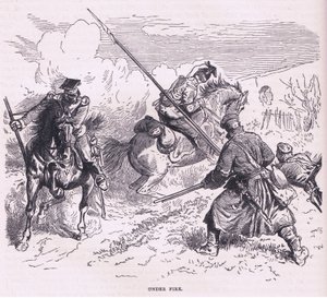 Sob fogo, História da Guerra entre a França e a Alemanha publicada pela Cassell and Company Limited, c.1890 (litho) de German School