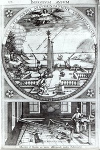 Vários métodos de observação de manchas solares, ilustração de Rosa Orsina por Christoph Scheiner, publicada em 1630 (para detalhes ver 294058) de German School