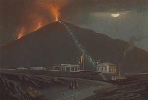 Vesúvio em erupção, 1880 de German School