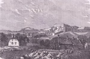 Vista de Belfort, Cassells History of the War between France and Germany publicada pela Cassell and Company Limited, c.1890 (litho) de German School