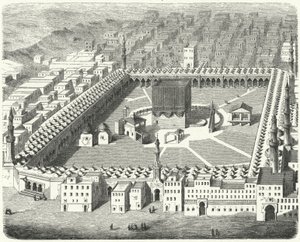 Vista da Kaaba, Meca (gravura) de German School
