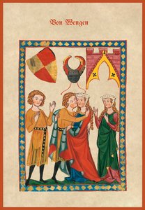 Von Wengen, cópia do f.300r do Codex Manesse de German School
