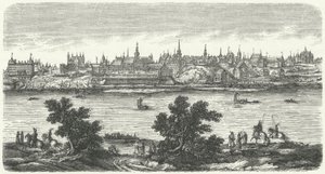 Varsóvia no século XVII (gravura) de German School