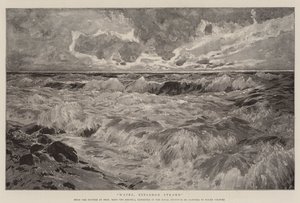 Ondas, Praia Einsamor (litho) de German School