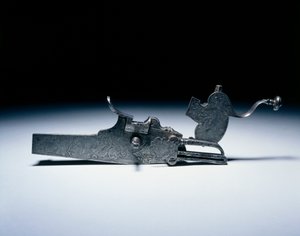 Trava de roda de um rifle de caça, c.1720-40 (aço) de German School