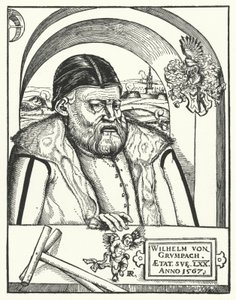 Wilhelm von Grumbach, cavaleiro e aventureiro alemão (gravura) de German School