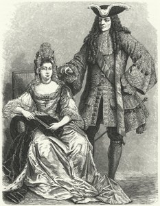 Guilherme III e Maria II, Rei e Rainha de Inglaterra (gravura) de German School