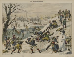 Diversões de Inverno (cor litho) de German School
