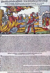 Bruxas queimaram em Derneburg em 1555 de German School