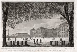 Wurzburg. (gravura, ca. 1850) de German School