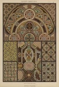 Século XVIII, Pisos em Mosaico (cor litho) de German School