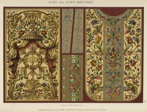 Séculos XVII e XVIII, Bordados, Tapisaria em Couro e Ourivesaria (cor litho) de German School