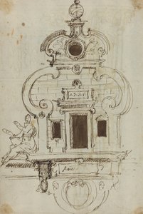 Monumento Mural com Esfera Armilar [verso] de German or Austrian 16th Century